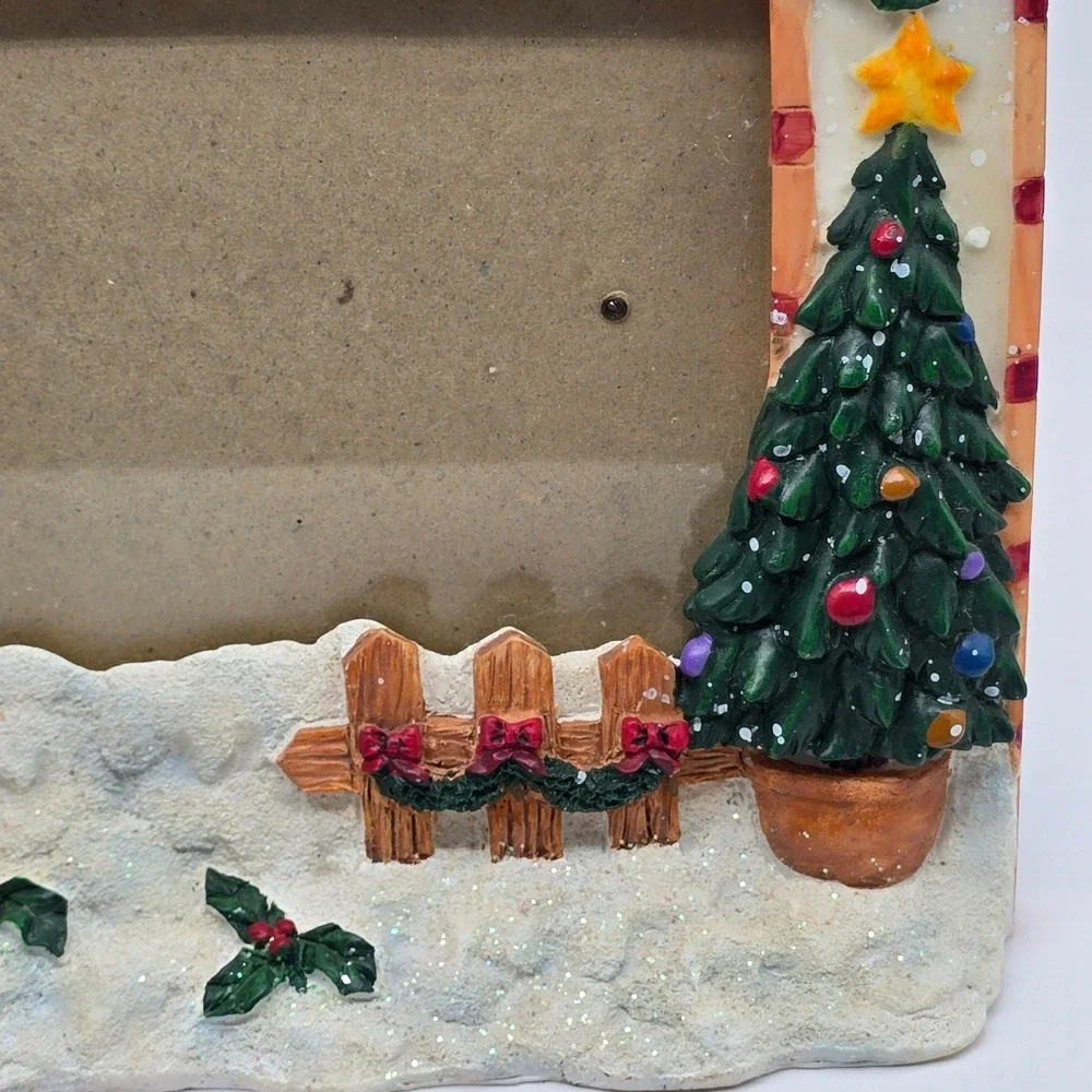 Santa Claus Holidays 3D Christmas Photo Frame 4x6 Tabletop Decor Grannycore